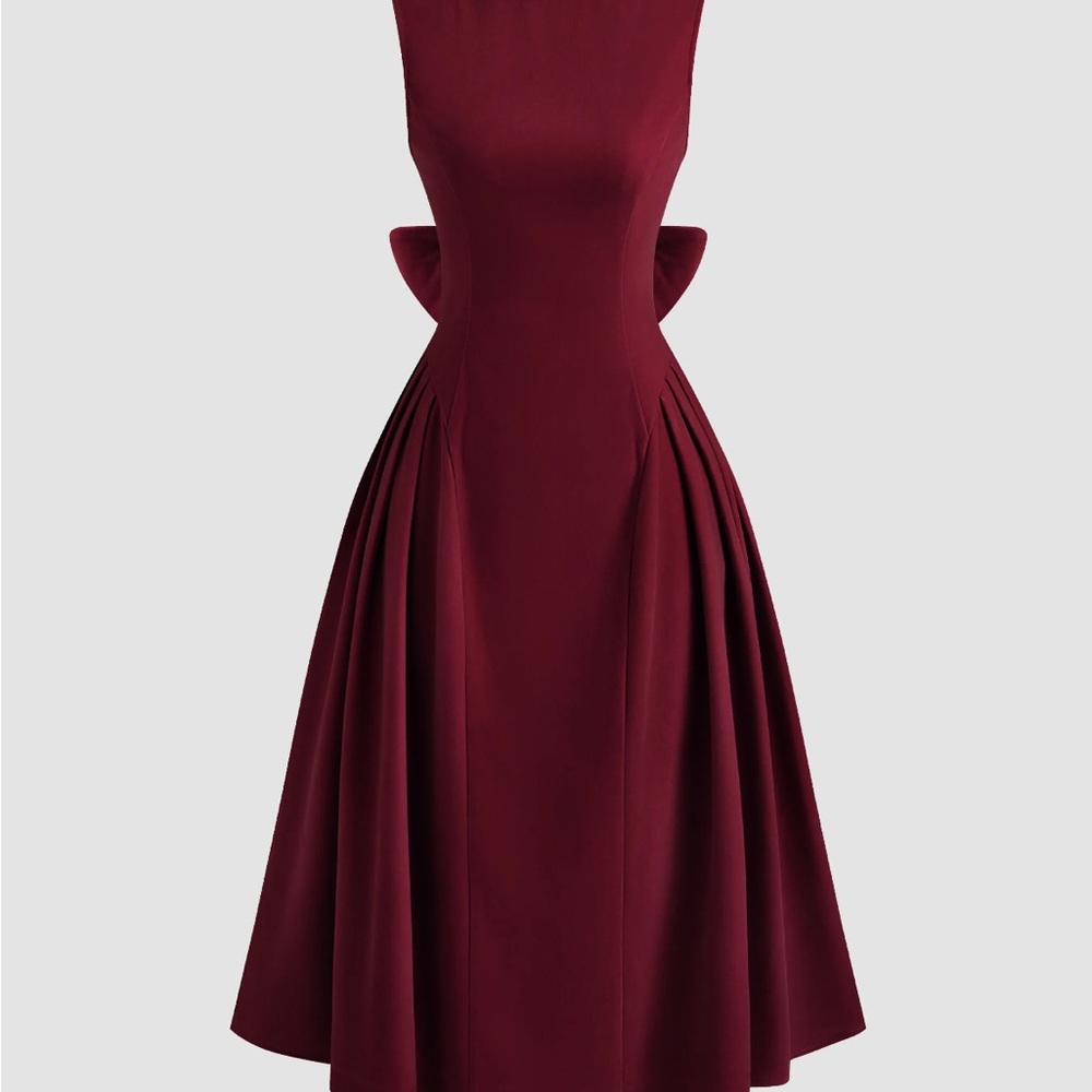 Cider Velvet Burgundy Dress - Picture 4 of 5